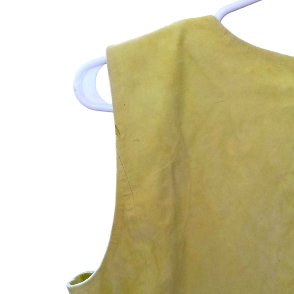 Understated Leather Kerri Suede Bow Vest in Sunny Lime XS - Picture 8 of 11